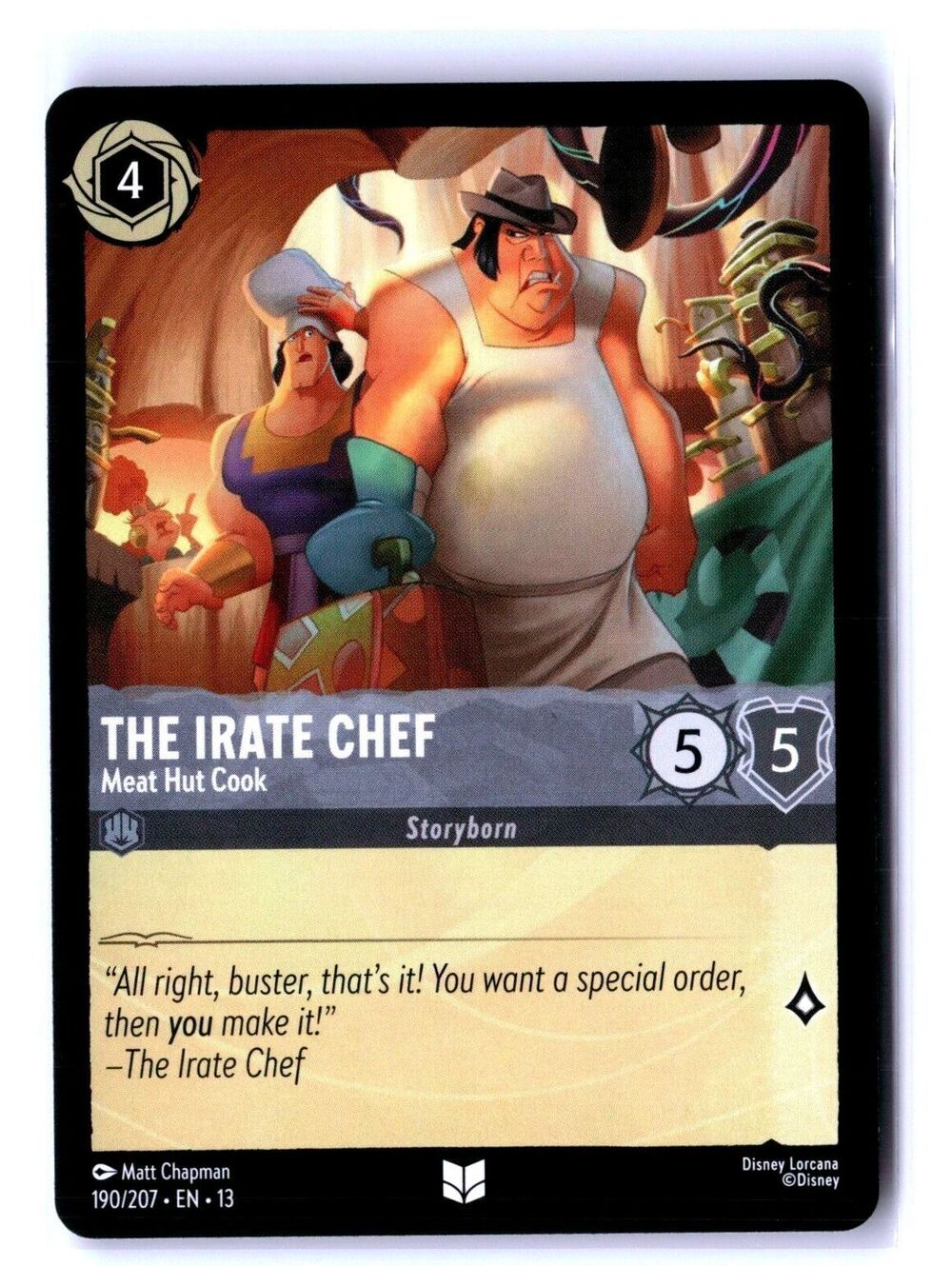 The Irate Chef - Meat Hut Cook Uncommon Attack of the Vine! 190/207 NM